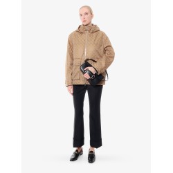 Leather shoulder bag with iconic frontal horsebit