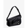 Leather shoulder bag with iconic frontal horsebit