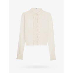 Cotton shirt with all-over embroideries