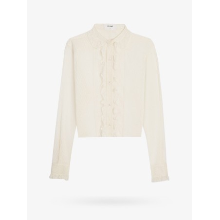 Cotton shirt with all-over embroideries