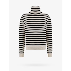 Wool and cashmer sweater with striped motif