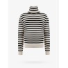 Wool and cashmer sweater with striped motif