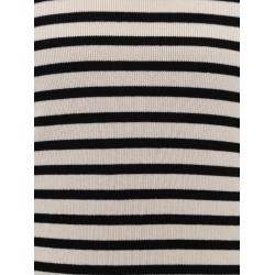 Wool and cashmer sweater with striped motif