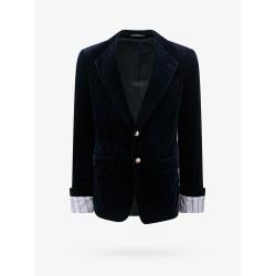 Lined stretch velvet blazer