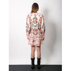 Cotton dress with multicolor print