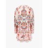 Cotton dress with multicolor print