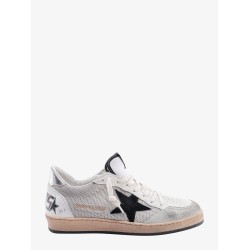 Ball star perforated nylon and leather sneakers with iconic suede star