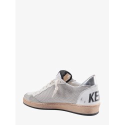 Ball star perforated nylon and leather sneakers with iconic suede star