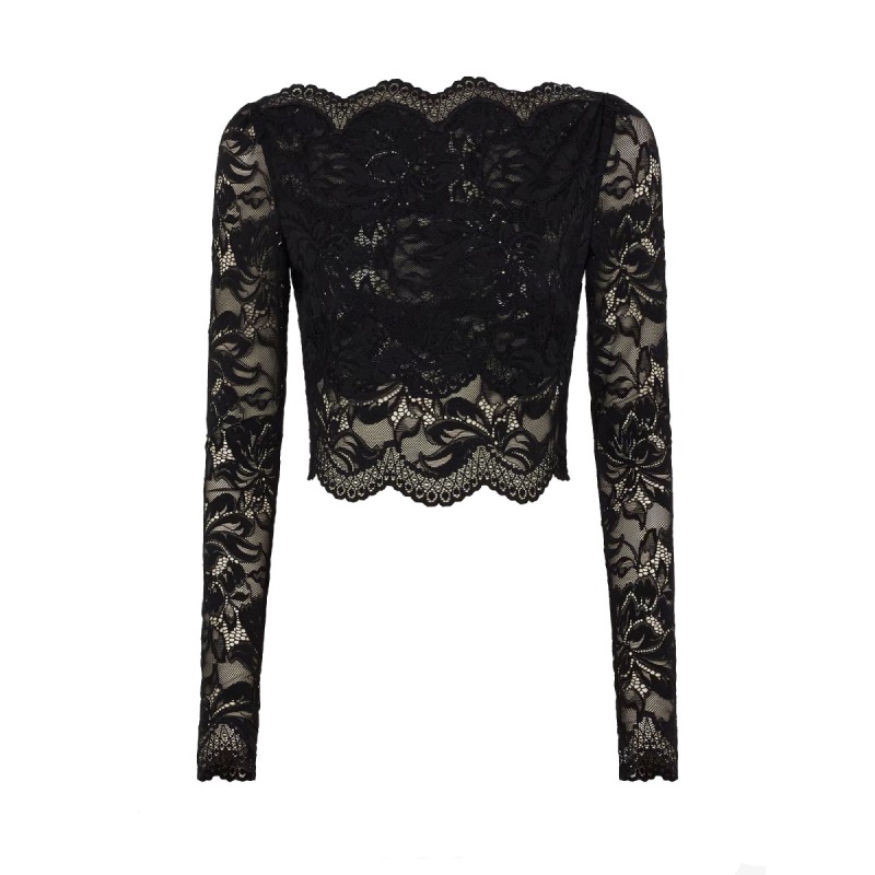 CROPPED LACE TOP