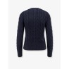 Cotton cardigan with contrasting logo