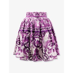 Maiolica cotton skirt with ruffles