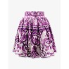 Maiolica cotton skirt with ruffles