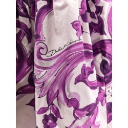 Maiolica cotton skirt with ruffles