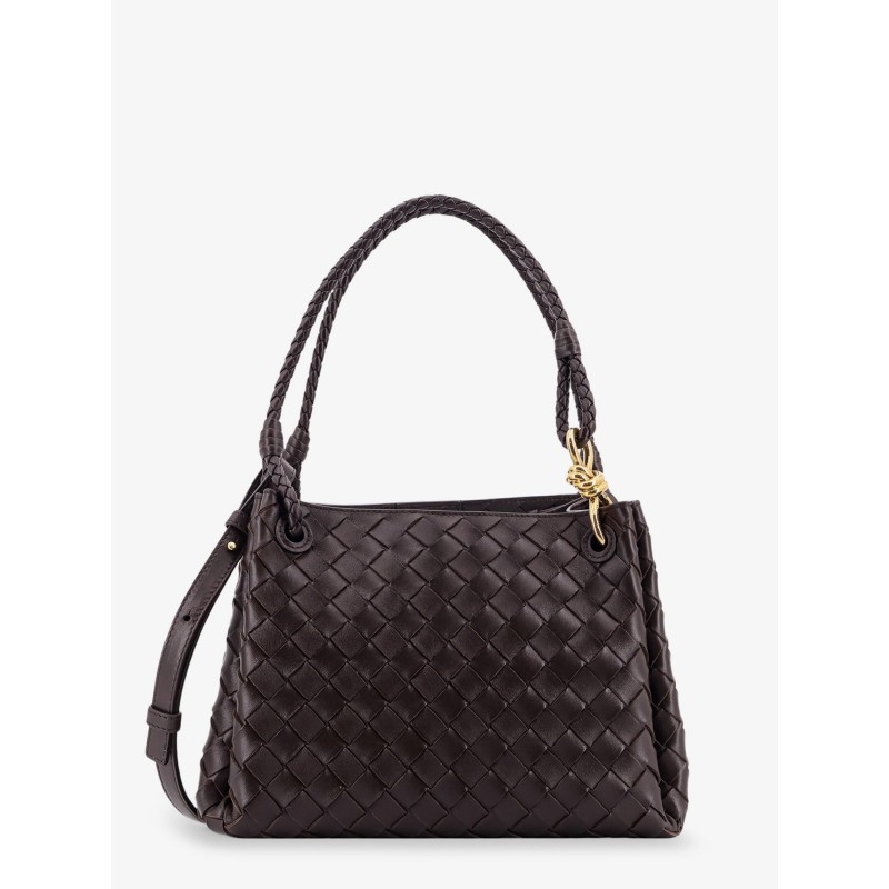 Parachute leather shoulder bag with Intrecciato motif and Knot detail