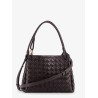 Parachute leather shoulder bag with Intrecciato motif and Knot detail
