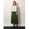 Cotton skirt with floral embroideries