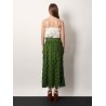Cotton skirt with floral embroideries