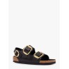 Milano big buckle patent leather sandals
