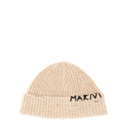 BEANIE HAT WITH "MARNI MENDING" EMBROIDERY