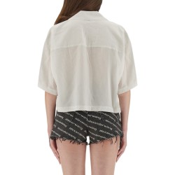 STRIPED SHIRT WITH EMBROIDERED LOGO