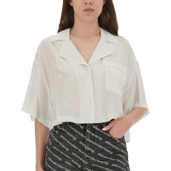 STRIPED SHIRT WITH EMBROIDERED LOGO