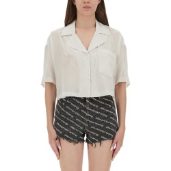 STRIPED SHIRT WITH EMBROIDERED LOGO