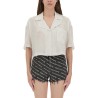 STRIPED SHIRT WITH EMBROIDERED LOGO