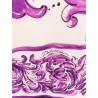 Silk midi pencil dress with Maiolica print