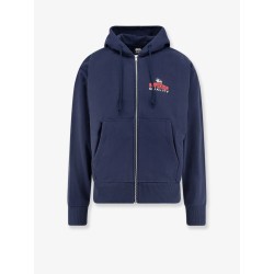 Cotton blend hooded sweatshirt