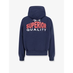 Cotton blend hooded sweatshirt