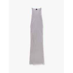 Nelson viscose and metallised fibre long dress