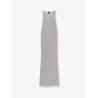Nelson viscose and metallised fibre long dress
