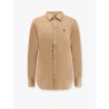 Linen shirt with logo embroidery