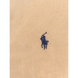 Linen shirt with logo embroidery