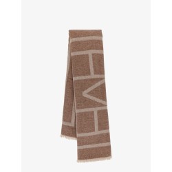 Monogram virgin wool and cashmere scarf