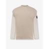 Cotton sweatshirt with knitted insert