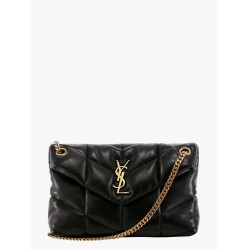 Loulou puffer leather shoulder bag with metal monogram