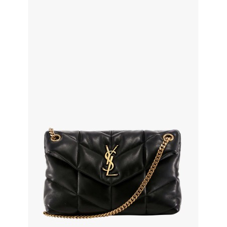 Loulou puffer leather shoulder bag with metal monogram