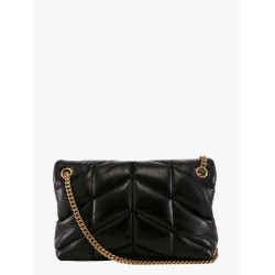 Loulou puffer leather shoulder bag with metal monogram