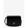 Leather shoulder bag with logo monogram