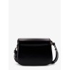 Leather shoulder bag with logo monogram