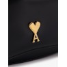 Leather shoulder bag with logo monogram