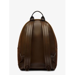 Leather and suede backpack
