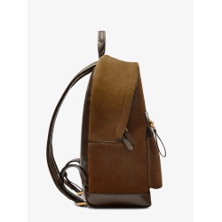 Leather and suede backpack
