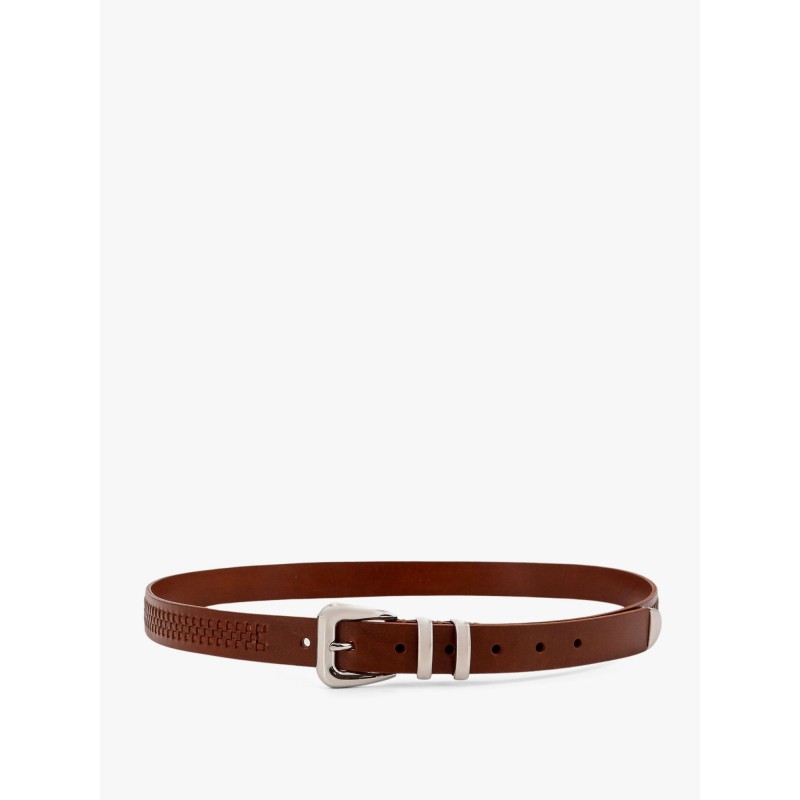 Interwined leather belt