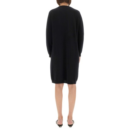 KNIT DRESS WITH BROOCH