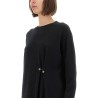 KNIT DRESS WITH BROOCH