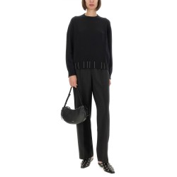 WOOL, SILK AND CASHMERE SWEATER