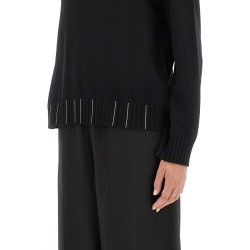 WOOL, SILK AND CASHMERE SWEATER