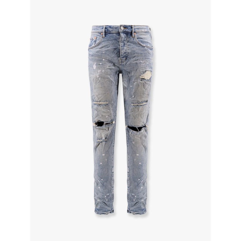 Light Indigo Paint Slim Fit Jeans